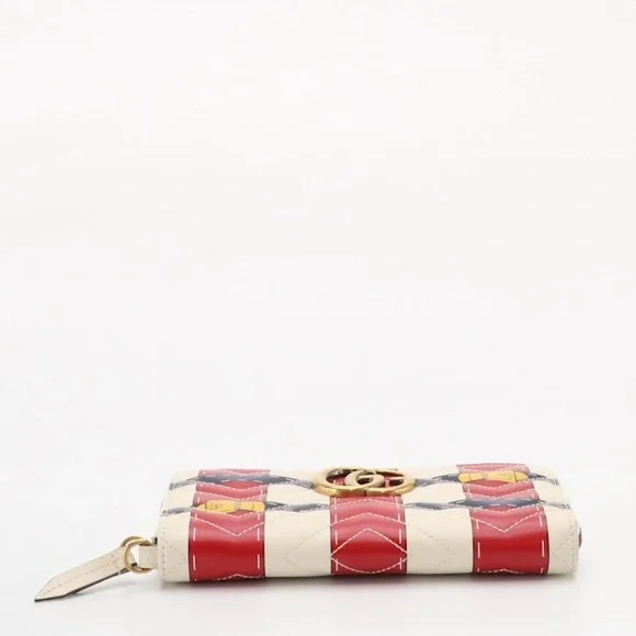 GUCCI GG Marmont Trompe-l'œil Clutch /Wristlet in Off-White Leather - Picture 3 of 9